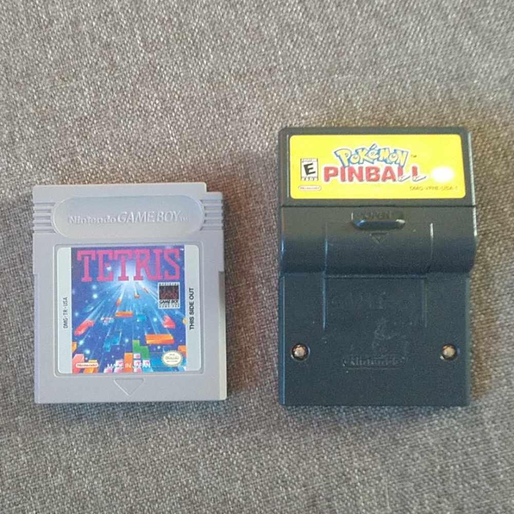Pokemon Pinball and Tetris Gameboy Games